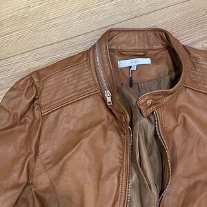 Fate brown faux leather jacket Size M